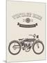 Vintage Bike-vector pro-Mounted Art Print