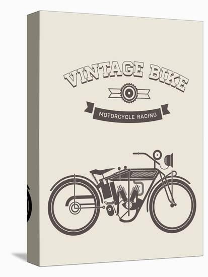 Vintage Bike-vector pro-Stretched Canvas