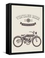 Vintage Bike-vector pro-Framed Stretched Canvas