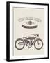 Vintage Bike-vector pro-Framed Art Print