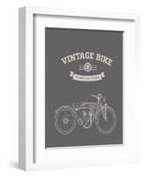 Vintage Bike-vector pro-Framed Art Print