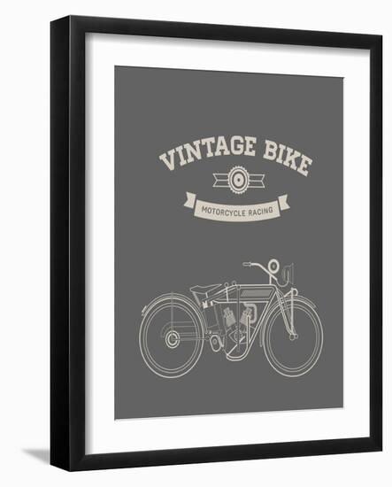 Vintage Bike-vector pro-Framed Art Print