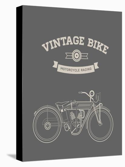 Vintage Bike-vector pro-Stretched Canvas