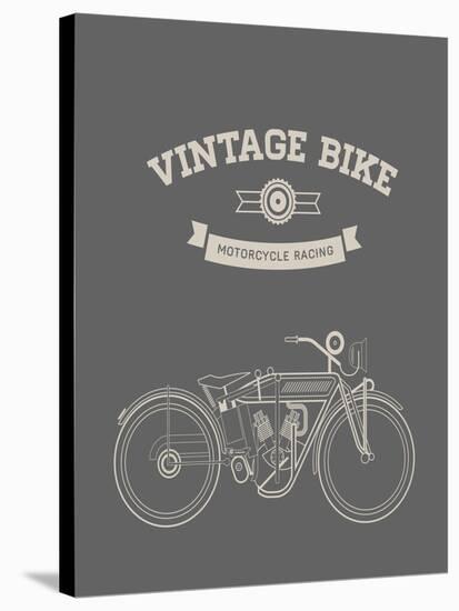 Vintage Bike-vector pro-Stretched Canvas