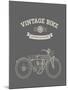 Vintage Bike-vector pro-Mounted Art Print