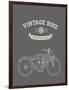 Vintage Bike-vector pro-Framed Art Print