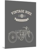 Vintage Bike-vector pro-Mounted Art Print