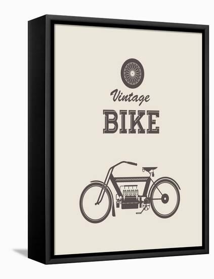 Vintage Bike-vector pro-Framed Stretched Canvas