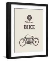 Vintage Bike-vector pro-Framed Art Print