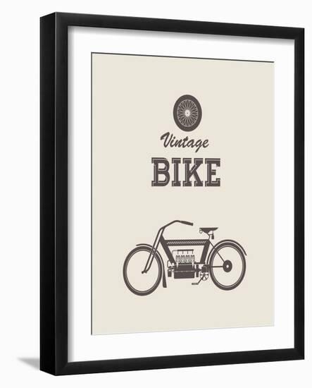 Vintage Bike-vector pro-Framed Art Print