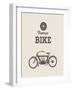 Vintage Bike-vector pro-Framed Art Print