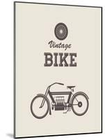 Vintage Bike-vector pro-Mounted Art Print