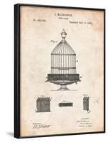 Vintage Birdcage Patent-Cole Borders-Framed Art Print