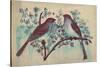 Vintage Birds (Blue)-null-Stretched Canvas