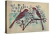 Vintage Birds (Blue)-null-Stretched Canvas