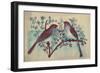 Vintage Birds (Blue)-null-Framed Premium Giclee Print