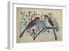 Vintage Birds (Blue)-null-Framed Premium Giclee Print