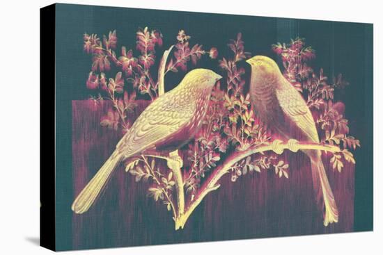 Vintage Birds (Pink)-null-Stretched Canvas