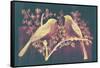 Vintage Birds (Pink)-null-Framed Stretched Canvas