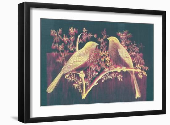 Vintage Birds (Pink)-null-Framed Art Print