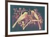 Vintage Birds (Pink)-null-Framed Art Print