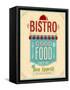 Vintage Bistro Poster-avean-Framed Stretched Canvas