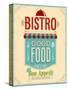 Vintage Bistro Poster-avean-Stretched Canvas