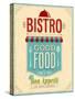 Vintage Bistro Poster-avean-Stretched Canvas