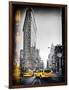 Vintage Black and White Series - Flatiron Building and Yellow Cabs - Manhattan, New York, USA-Philippe Hugonnard-Framed Photographic Print