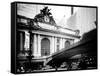 Vintage Black and White Series - Grand Central Station - 42nd Street Sign - Manhattan, New York-Philippe Hugonnard-Framed Stretched Canvas