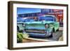 Vintage Blue Car-Robert Kaler-Framed Photographic Print