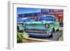 Vintage Blue Car-Robert Kaler-Framed Photographic Print