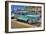 Vintage Blue Car-Robert Kaler-Framed Photographic Print