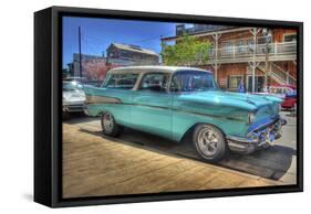 Vintage Blue Car-Robert Kaler-Framed Stretched Canvas