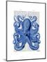 Vintage Blue Octopus 1 Front-Fab Funky-Mounted Art Print