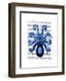 Vintage Blue Octopus 1 Underside-Fab Funky-Framed Art Print