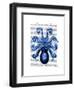 Vintage Blue Octopus 1 Underside-Fab Funky-Framed Art Print