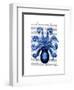 Vintage Blue Octopus 1 Underside-Fab Funky-Framed Art Print