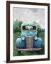 Vintage Blue Truck-null-Framed Art Print