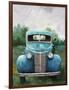 Vintage Blue Truck-null-Framed Art Print