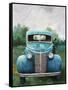 Vintage Blue Truck-null-Framed Stretched Canvas