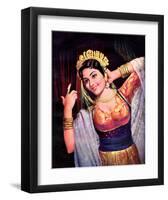 Vintage Bollywood Star, Vyjayanthimala-null-Framed Art Print