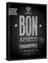Vintage Bon Appetit Poster - Chalkboard-avean-Stretched Canvas