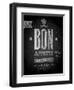 Vintage Bon Appetit Poster - Chalkboard-avean-Framed Art Print