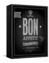 Vintage Bon Appetit Poster - Chalkboard-avean-Framed Stretched Canvas