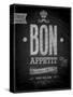 Vintage Bon Appetit Poster - Chalkboard-avean-Stretched Canvas