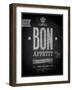 Vintage Bon Appetit Poster - Chalkboard-avean-Framed Art Print