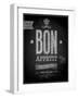 Vintage Bon Appetit Poster - Chalkboard-avean-Framed Art Print