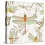 Vintage Botanicals Dragonfly Pattern Copper-Tina Lavoie-Stretched Canvas