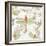 Vintage Botanicals Dragonfly Pattern Copper-Tina Lavoie-Framed Giclee Print